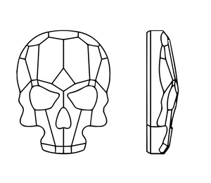 Skull shape Rhinestone Non Hot-fix Mini Bag