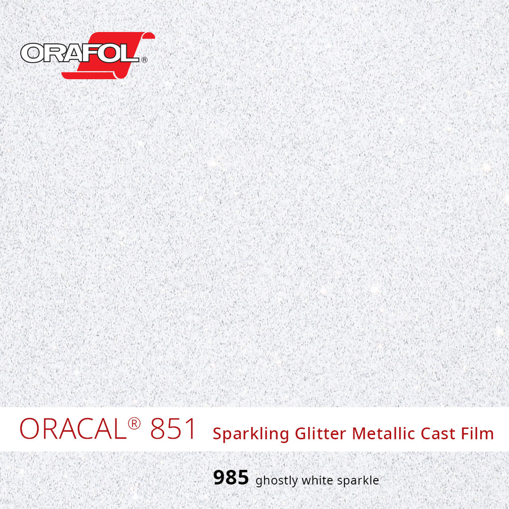 988 Obsidian Silver Sparkling Glitter Adhesive Vinyl | Oracal 851