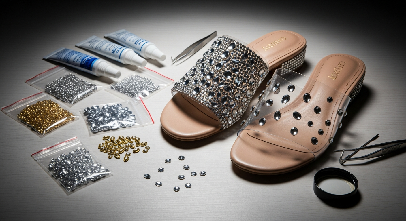 Rhinestone Sandals DIY: Easy Embellishing – Axiland Southeast