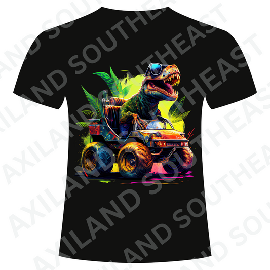 DTF Design: T-Rex Riding Monster Truck