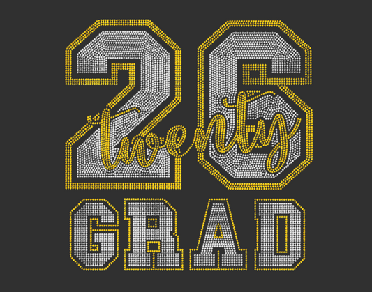 Hotfix Rhinestone Transfer: 2026 Grad