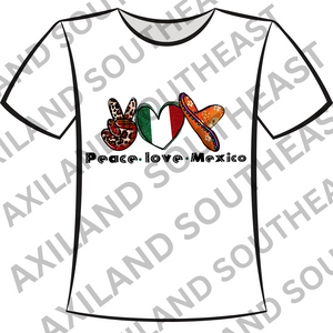 DTF Design: Peace Love Mexico