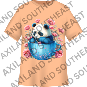 DTF Design: Panda in a Cup