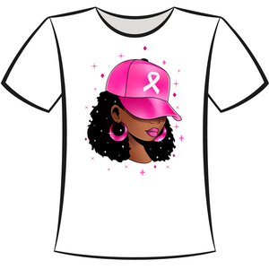 DTF Design: Girl with Hat Breast Cancer