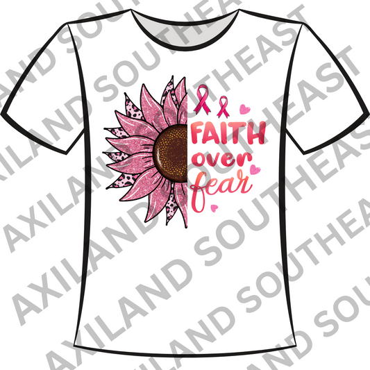 DTF Design: Faith over Fear with Sunflower