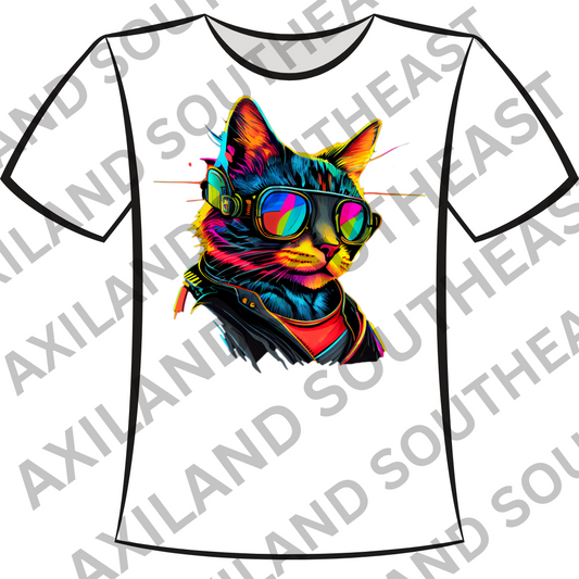 DTF Design: Techno Cat