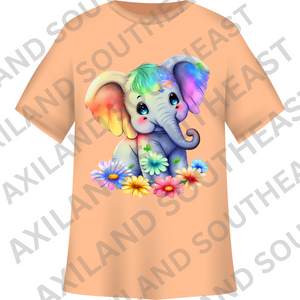 DTF Design: Little Colorful Elephant