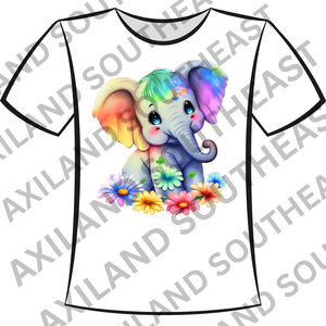 DTF Design: Little Colorful Elephant