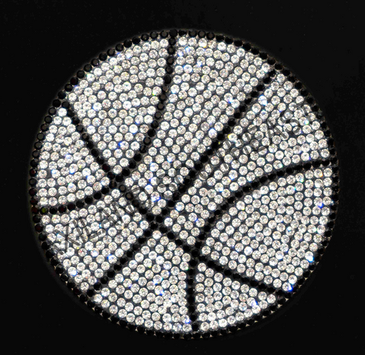Rhinestone Small Patch: Basketball