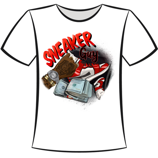 DTF Design: Black Fashion Man Diamond Money Red