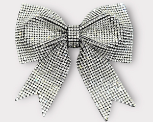 Crystal Clear  Rhinestone Sew On Bow