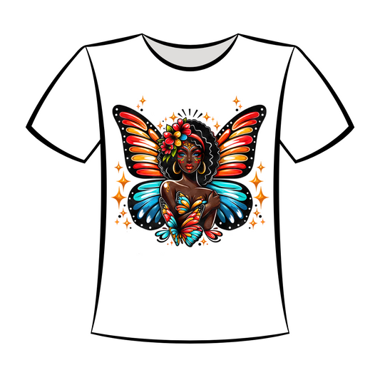 Colorful Butterfly Woman