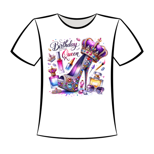 DTF Design: Birthday Queen Heel and Crown