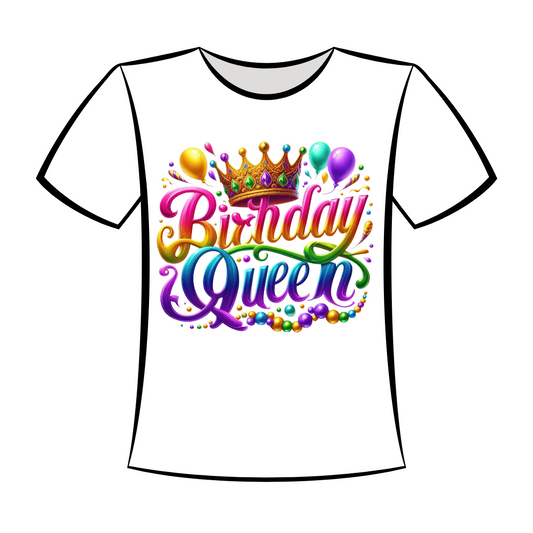 DTF Design: Colorful Birthday Queen
