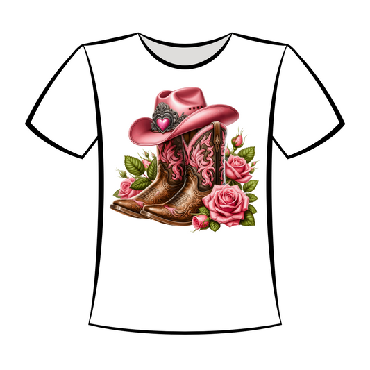 DTF Design: Cowgirl Valentine Boots