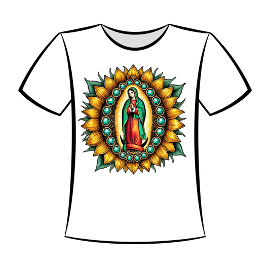 DTF Transfer - Guadalupe Sunflower Lady