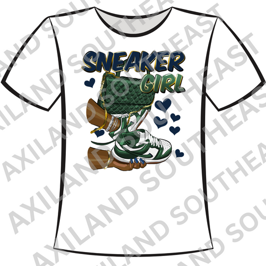DTF Design: Sneaker Girl Green
