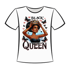 DTF Design: Black Queen With Crown