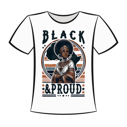DTF Design: Black and Proud Queen