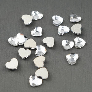 Heart 5.5x6mm NON Hot-fix Rhinestone Mini Bag - Crystal