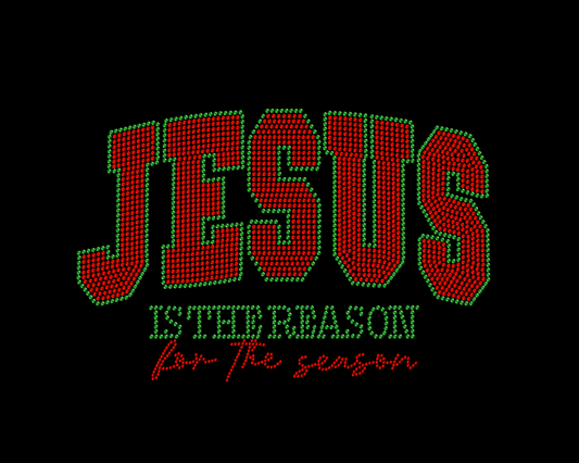 Hotfix Rhinestone Transfer: Jesus is the reason for the season
