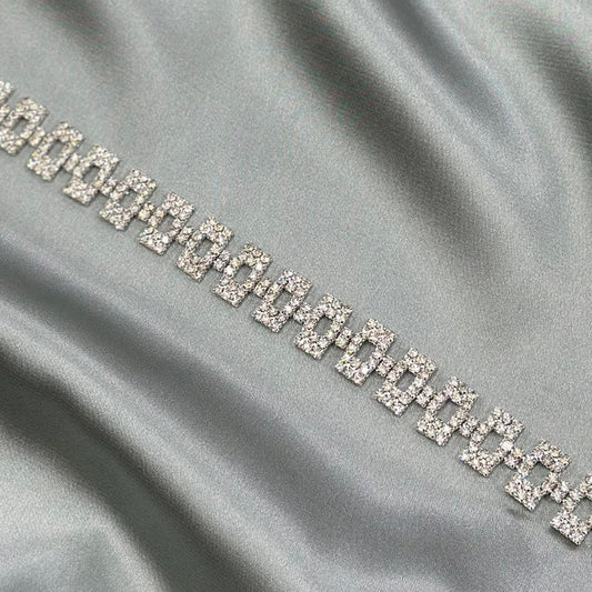 Square Rhinestone Trim LA-293 By Yard