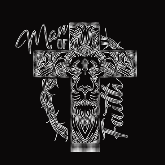 Hotfix Rhinestone Transfer: Man of Faith