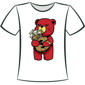 DTF Design: Red Bear With Money Bag