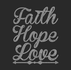 Rhinestone Transfer FaithHopeLoveMockUp