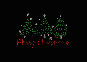 Rhinestone Transfer MerryChristmasDoodle-Colorful