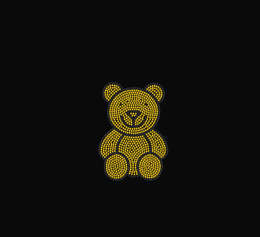 Rhinestone Small Patch: Teddy Bear - 3 Piece Pack