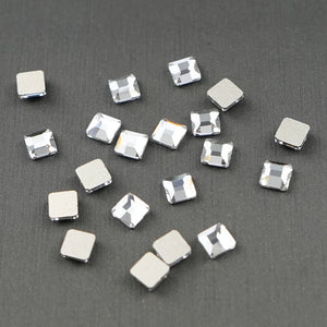 Square shape Rhinestone 4x4mm NON Hot-fix Mini Bag - Crystal