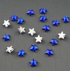 Star shape Rhinestone 5x5mm NON Hot-fix Mini Bag - Sapphire