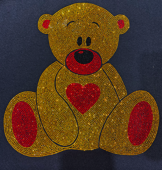 Hotfix Rhinestone Transfer: Multi Color Teddy Bear