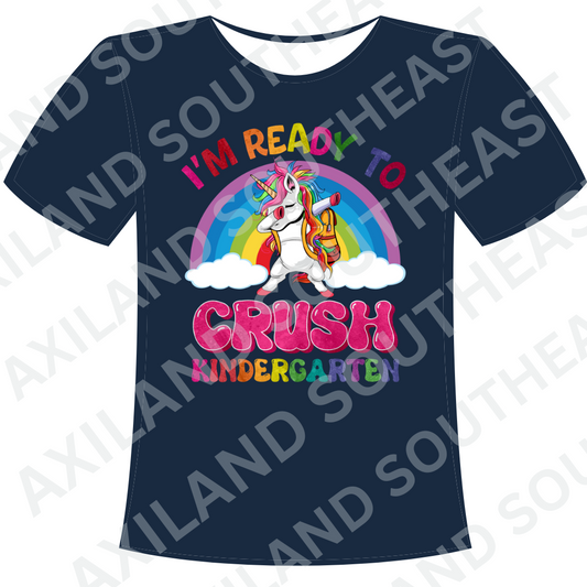 DTF Design: Kindergarten Unicorn Back to School
