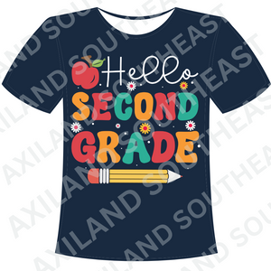 DTF Design: Hello Second Grade