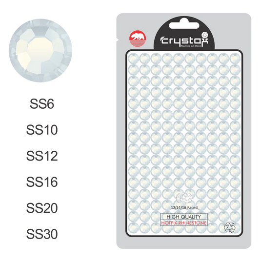 White Opal Hot-fix Rhinestone Pro Bag**