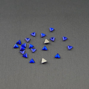 Triangle shape Rhinestone 3x10mm NON Hot-fix Mini Bag - Sapphire