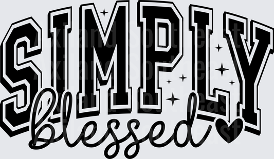 DTF Transfer - Simply Blessed