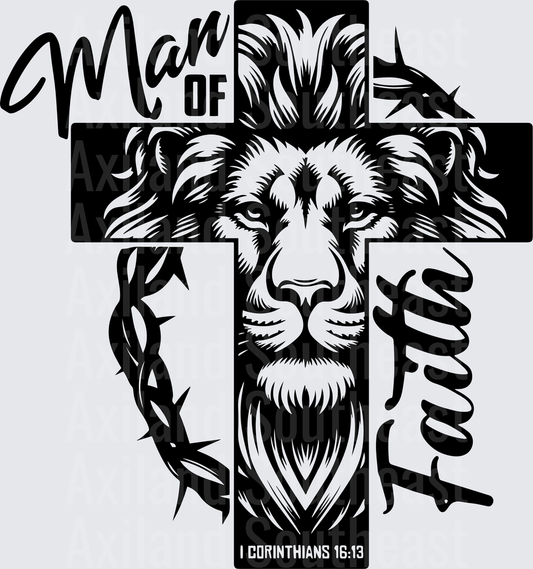 DTF Transfer - Man of Faith with Cross