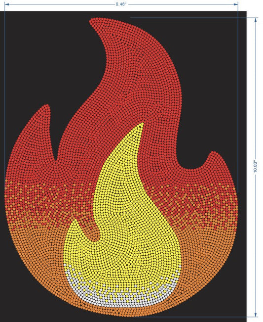 Hotfix Rhinestone Transfer: 21035 Flame