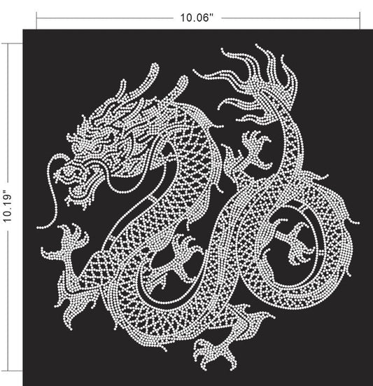 Dragon Rhinestone Iron-On Hotfix Transfer
