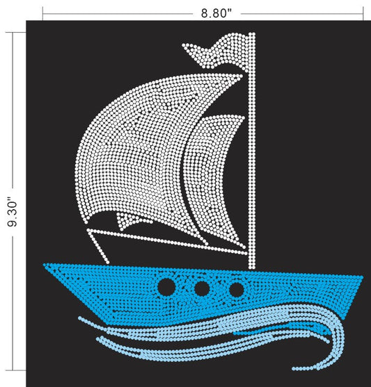 Hotfix Rhinestone Transfer: 21067 Boat