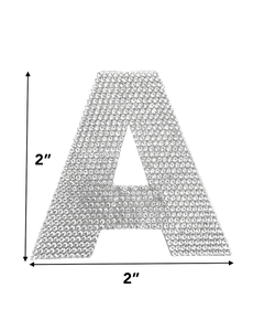 3 Rhinestone Iron on Numbers Crystal Letter Patch 