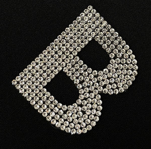 2" Rhinestone Hotfix Small Patch Letters Numbers Symbols in Crystal Clear