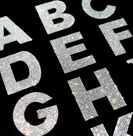 3.5 Hotfix Rhinestone Letter & Number Patches