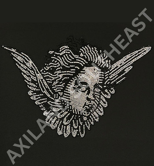 Angel Wings Hotfix Rhinestone Transfer