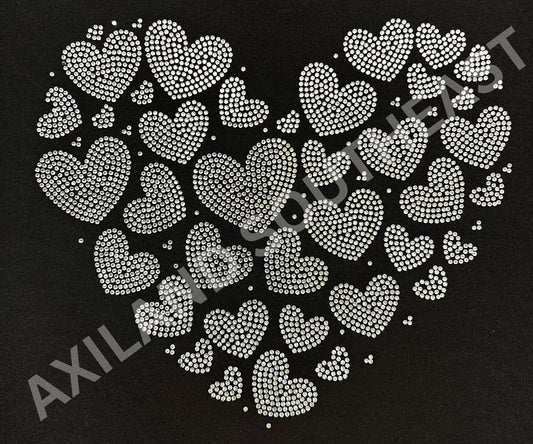 Big & Little Heart Rhinestone Iron-On