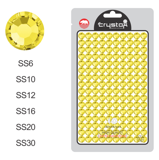 Citrine Hot-fix Rhinestone Pro Bag