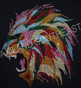 Hotfix Rhinestone Transfer: 21005 Colorful Lion